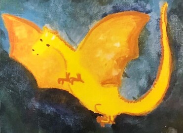 Held Drache auf Juwelensuche