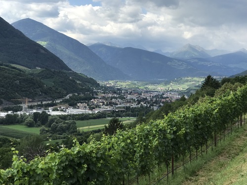 Blick auf die Südtiroler Stadt Brixen.