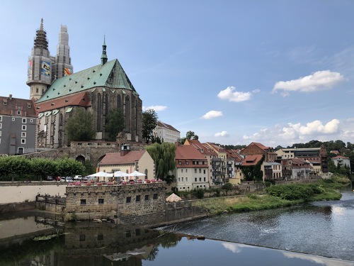 Blick auf die historische Altstadt von Görlitz